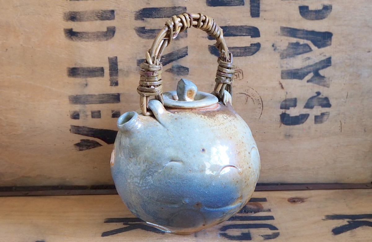 Woodfired Porcelain Moon Teapot by John Mackenzie