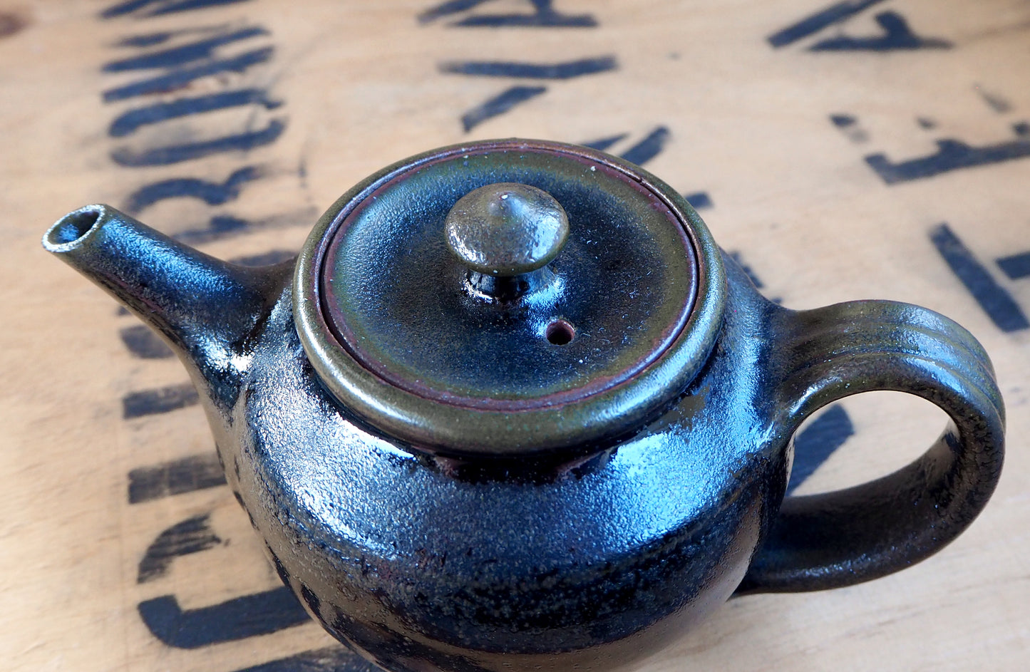 Tenmoku Teapot by Charlie Collier