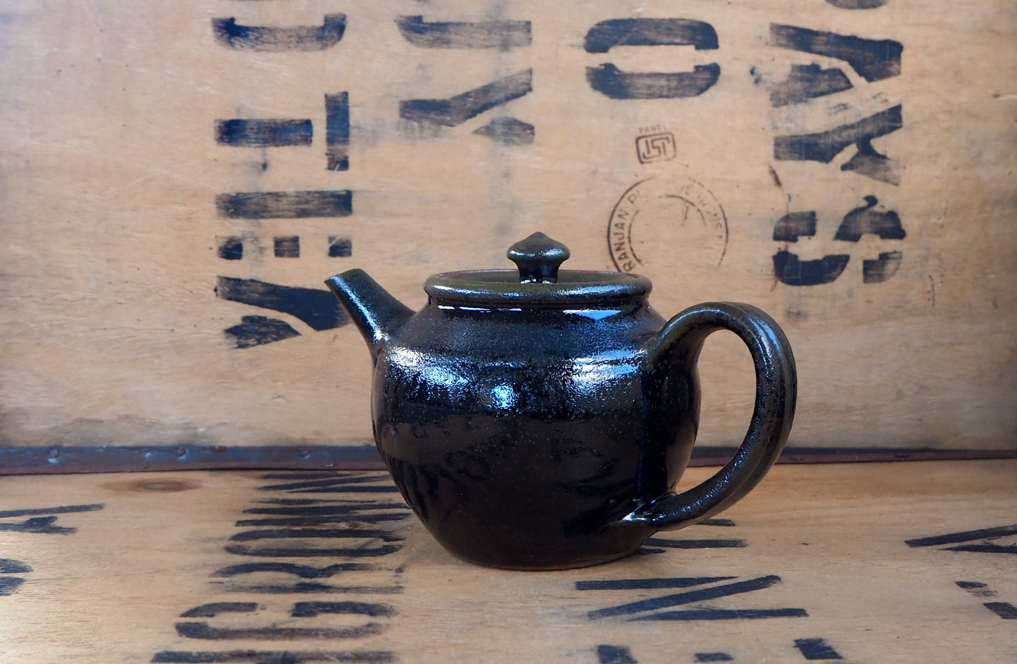 Tenmoku Teapot by Charlie Collier