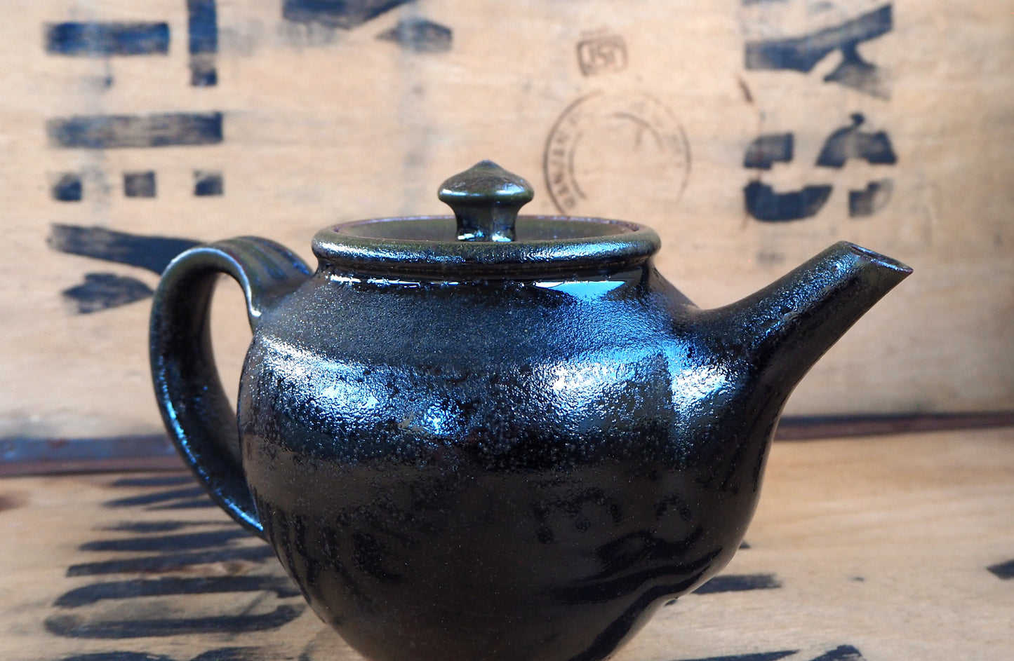 Tenmoku Teapot by Charlie Collier