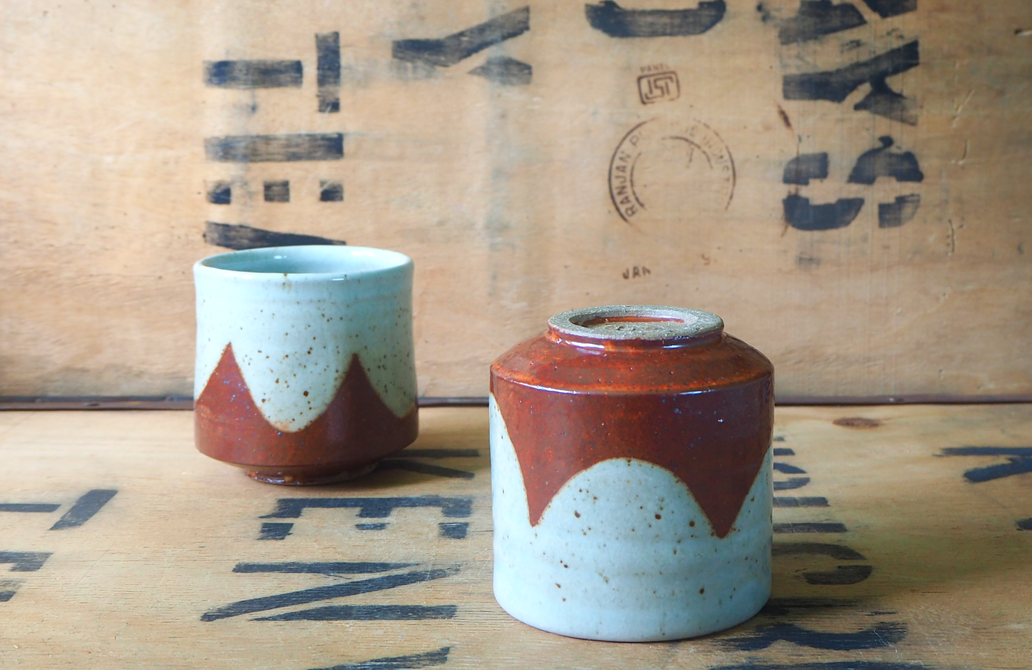Shino & Dolomite Yunomi by The Leach Pottery