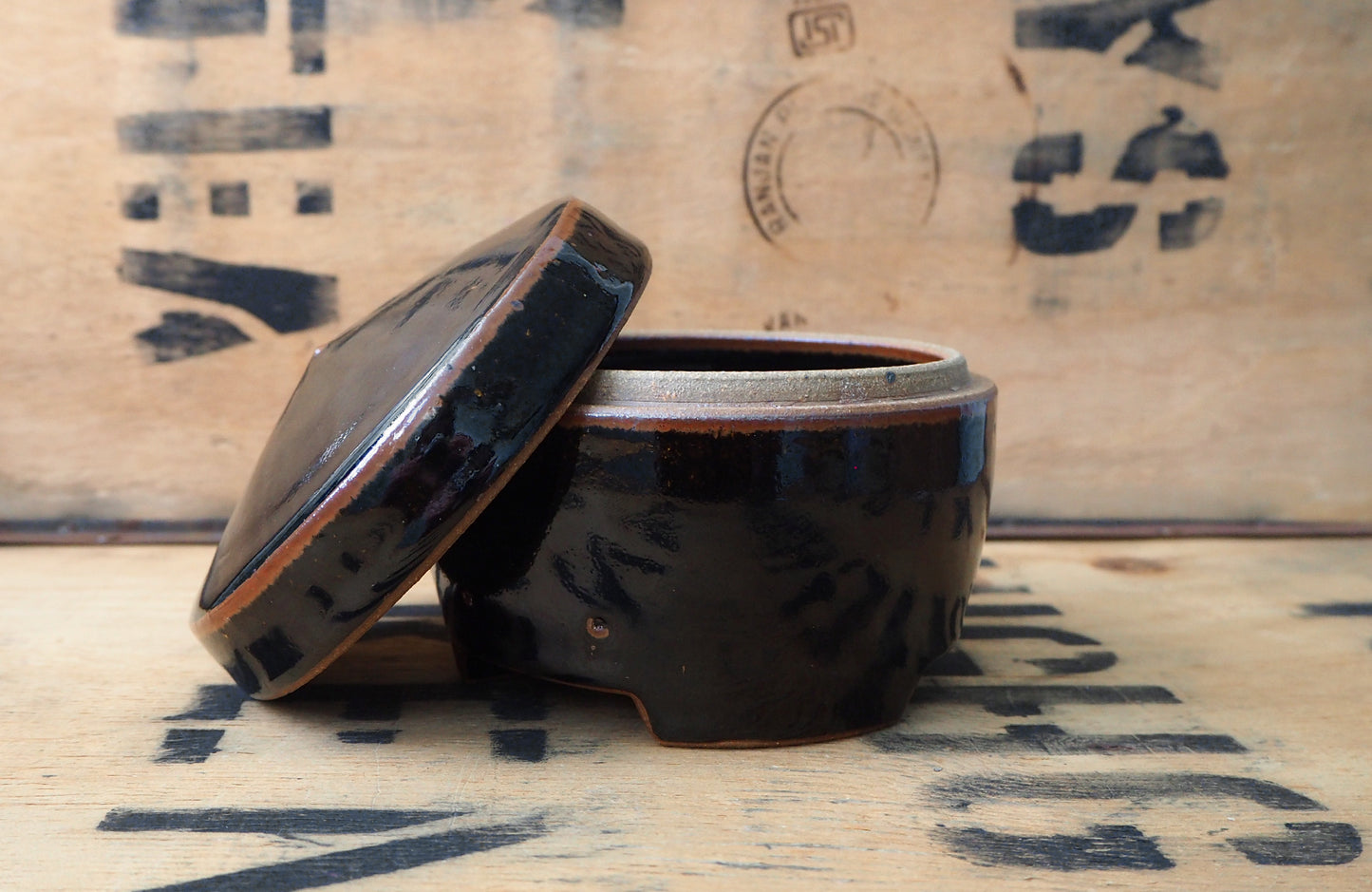 Tenmoku Tea Jar by Charlie Collier