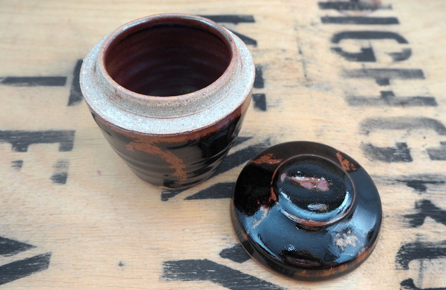 Tenmoku Tea Jar by Jack Welbourne