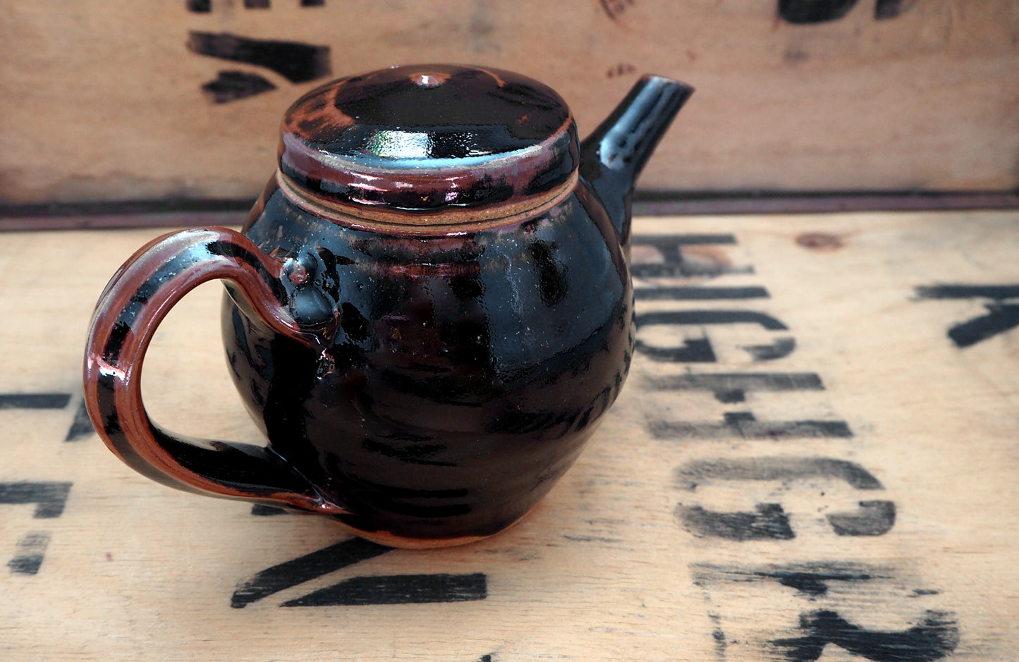 Tenmoku Teapot (2-3 cup) by Jack Welbourne