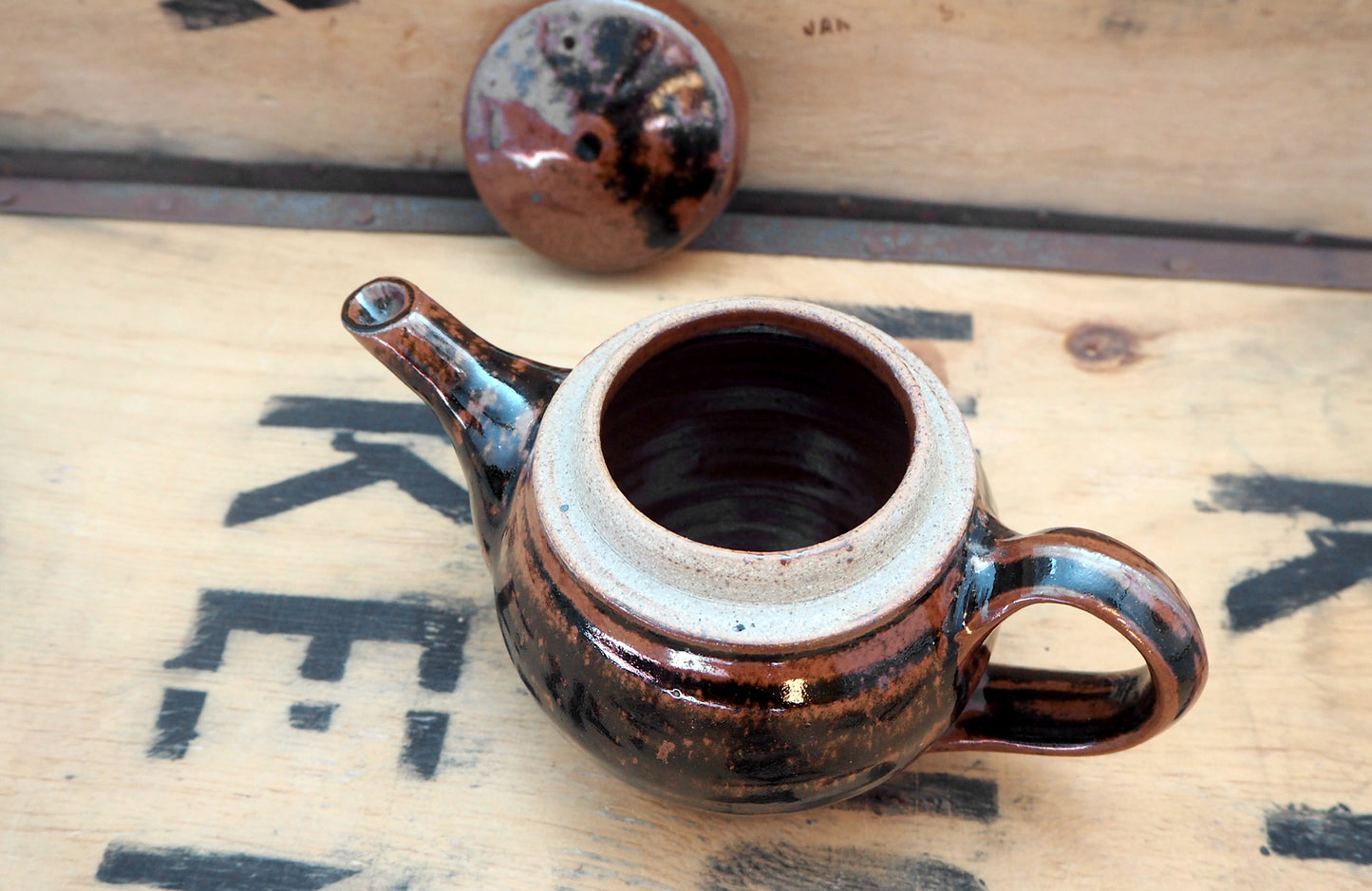 Tenmoku Teapot (1-2 cup) by Jack Welbourne
