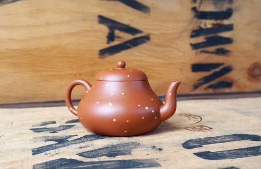Jun De Golden Yixing Teapot by Masters Gao & Xu's Studio